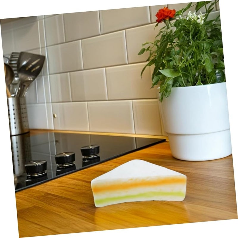 Luxshiny Artificial Sandwich Model Simulation Food Photography Prop Triangle Design Home Kitchen Party Decoration - Image 5